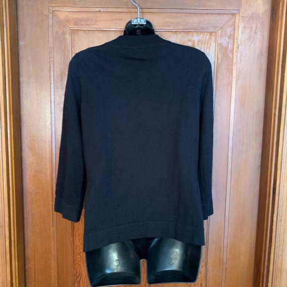 Banana Republic Cotton Blend Button Black Cardigan Size M - Picture 3 of 14